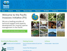 Tablet Screenshot of pacificinvasivesinitiative.org